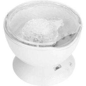 Resim Zuomee Beyaz Okyanus Dalgası Prksiyonlu Çok Renkli Gece Lambası ve Mini Müzik Çalar (Yurt Dışından) 