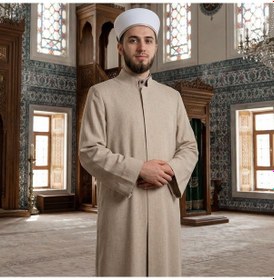 Resim İkranur Yazlık Dehlevi Keten İmam Cübbesi-vizon Çok Renkli 