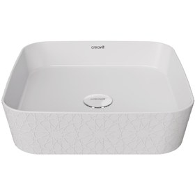 Resim Loop Gen-Z Kare 40 cm Masa Üstü İnce Lavabo Selçuklu Extra Beyaz 