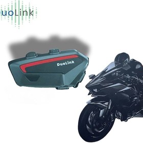 Resim DuoLink X02 İnterkom Bluetooth 6 Kişi Grup Motosiklet Kulaklık Müzik Paylaşımı Kask Intercom Sesli Yanıt 