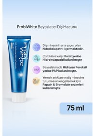 Resim Probiwhite Beyazlatıcı Diş Macunu-pap Teknolojili,mikro Hidroksiapatit+enzim ,vegan Beyazlatma 