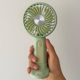 Resim GüncelÇarşı Masa Üstü Standlı Şarjlı 3 Ayarlı Fan Hızı Modlu Çanta Tipi El Fanı, Mini Vantilatör, Küçük Serinletici Fan 