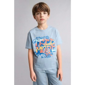 Resim DeFacto Baskılı Tişört Şort Pijama Takımı Erkek Çocuk G8826A826HS 
