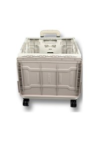 Resim 8 Tekerlekli Gri, 38l Orta Boy Hareketli Alüminyum Tutacaklı Alışveriş Arabası 