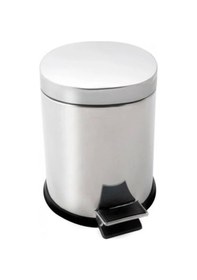 Resim 16 Lt Pedallı Çöp Kovası Paslanmaz 1 Adet Beyaz 