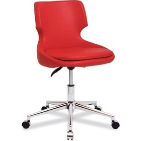 Resim F-601 Bilgisayar Koltuğu Çalışma Koltuğu Ofis Koltuğu Büro Koltuğu Kırmızı 