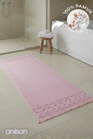 Resim Fesun Pudra Ayak Havlusu - 60x130cm, 690gr, %100 Pamuk, Spa Ve Otel Banyo Paspası, Günlük Kullanıma Uygun Pudra 