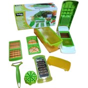 Resim beybay Nicer Dicer Sebze Meyve Profesyonel Doğrayıcı Rende Çok Fonksiyonlu & 10 Parça 