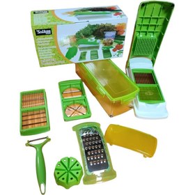 Resim beybay Nicer Dicer Sebze Meyve Profesyonel Doğrayıcı Rende Çok Fonksiyonlu & 10 Parça 