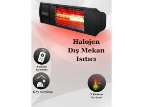Resim Hottable Supreme Plus 2000 Watt Uzaktan kumandalı Isı Kademeli Su Geçirmez Dış Ortam Isıtıcı 