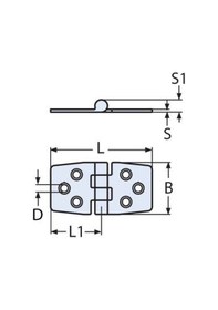 Resim 74 X 38. Paslanmaz Ters Yüzlü Menteşe 