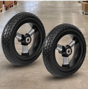 Resim Dashanshop Xıarı 8.39" Sessiz Oyuncak Araba Ve Pazar Arabası İçin Dayanıklı Siyah Lastik Tekerlek 2 Adet 