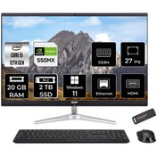 Resim ACER Aspire C27-1751 i5 1240P 20GB 2TB SSD GeForce MX550/2GB 27" FHD W11H All In One PC Siyah & PE 