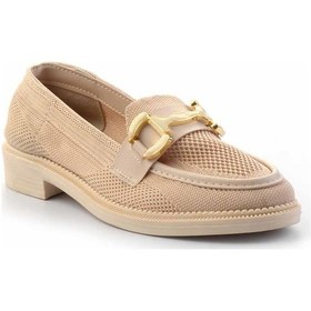 Resim Bambi Bej Kadın Loafer Ayakkabı K01362245682 Bej 