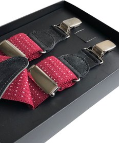 Resim Yage B0rd0 3,5 Cm Puantiyeli Pantolon Askısı 