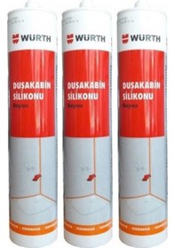 Resim Duşakabin Silikonu Beyaz 3'lü Set 