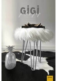 Resim Zem Gigi Puf, Beyaz Silver 