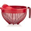 Resim Qlüx İdeas Qmix Pirinç Süzgeci Kırmızı 3000 ML 22 CM 