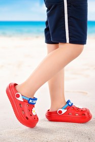 Resim Kiko Kids Printed Eva Plaj Havuz Okul Kreş Erkek Çocuk Terlik 