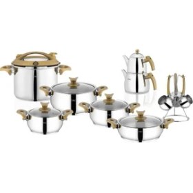 Resim Taç Lina 18 Parça Çeyiz Seti Gold TAÇ-4717 