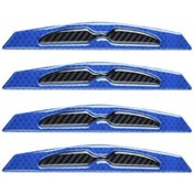 Resim Mavi Su Geçirmez Yansıtıcı Etiket Mükemmel Kendinden Yapışkanlı Gece Sürüş Güvenliği Tampon mobil Aksesuarları 4 Adet Çizilmeye Karşı Koruyucu 