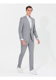 Resim Cacharel Slim Fit Takım Elbise-gri Gri 