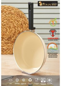 Resim Polochef Seramik Tencere Seti 7 Parça Krem Bej 