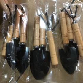 Resim 3 adet Succulent Bahçe İşleri Seti Dayanıklı Metal ve Ahşap El Aletleri, Mini Kürek, Kürek ve Kürek, Elektriksiz Potlama ve Dikim için Mükemmel 