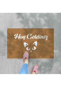 Resim Kitten Heart Temalı Coco Görünümlü Dekoratif Dış Kapı Önü Ve İç Mekan Paspası 