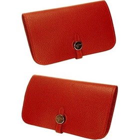 Resim Kadın Çanta Kırmızı Hakiki Deri Portföy Kangaroo Kıngdom 8744Kr 