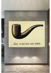 Resim Rene Magritte Ceci Nest Pas Une Pipe Bu Bir Pipo Değildir Kanvas Tablo (8 Farklı Ölçü) 90 x 60 