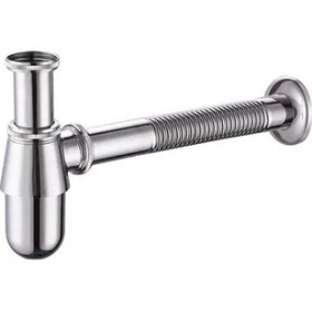 Resim Creavit SF165 33 cm Lavabo Sifonu G1 1/4'' - Metal Körüklü Gider Borusu 
