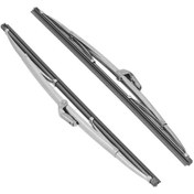 Resim Wezone 30.48cm/12 İnç Parlak Paslanmaz Çelik Araç Cam Silecekleri, Evrensel Uyumlu, Dayanıklı, Kolay Kurulum 2 Adet 