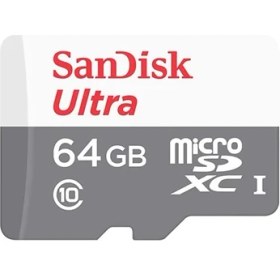 Resim SanDisk Ultra 64 GB 100 MB/s UHS-I Class 10 SDSQUNR-064G-GN3MN Micro SD Kart 