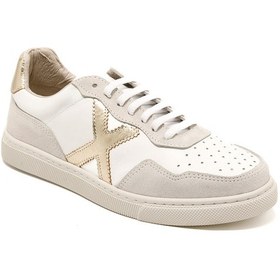 Resim Beyaz Deri-gold Sneaker Günlük Kadın Rc-25y-006-m44 John May Beyaz Cilt-altın Beyaz Deri-gold Beyaz - Altın 