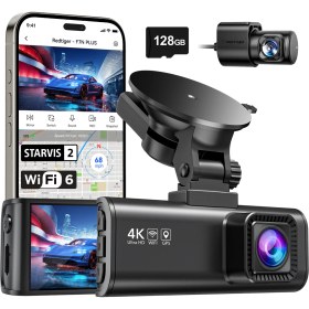 Resim Redtıger F7NP 4K Araç Kamerası – Ön Arka Kamera, Wi-Fi & Gps, 32GB Kart Dahil, Gece Görüşlü, 3.16'' Ekran, 24 Saat Park Modu 