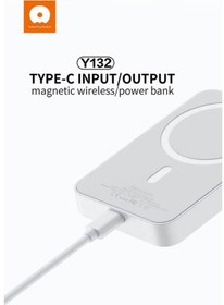 Resim Gtc 15w Hızlı Şarj Özellikli 5000mah Magsafe Uyumlu Kablosuz Manyetik Powerbank Y-132 BEYAZ 