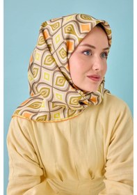 Resim Silk Home Twill İpek Eşarp 11470-33 Küf Yeşili, Yağ Yeşili, Turuncu, Sarı 