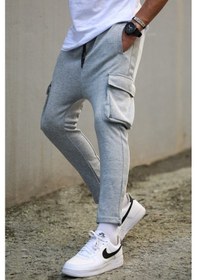 Resim Gri Yandan Cepli Basic Eşofman Altı 4801 Gri 