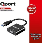 Resim Q-UVG 16cm USB-VGA Çevirici Qport