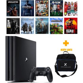 Resim Sony PS4 Pro 1TB 12.02v + 19 Oyun + Tek Kol + ConsoleX Çanta (Yenilenmiş) 