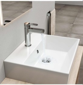 Resim Adell Lento Lavabo Bataryası Medium Parlak Krom 