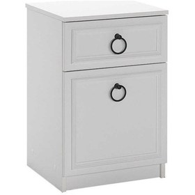 Resim Hampton Çekmeceli Kapaklı Komodin-mat Beyaz 40x63x38 Cm Gxyxd 