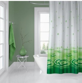 Resim Banyo Duş Perdesi 5020 120x200 Perde Borusu Askı Aparatı 90x130 Hediyeli Çok Renkli 