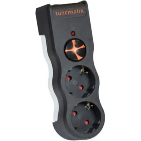 Resim Tunçmatik TSK5081 Powersurge2 Enerji Koruma Prizi 2li 525 Joule Siyah 