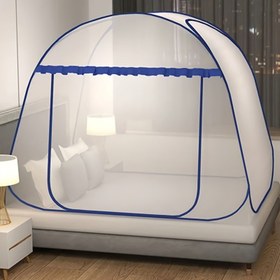 Resim Tekli ve Çift Kişilik Yataklar için Kolay Kurulum Katlanabilir Sivrisinek Ağı - Nefes Alabilir, Dayanıklı Polyester ve Çelik Tel Çerçeve - Ev, Yurtlar ve Dış Mekan Kullanımı için Mükemmel 