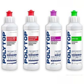 Resim polytop 2000 Agresif Pasta 5000 İnce Pasta Reflex Hare ve Apex Boya Koruma Seti 250 ml 