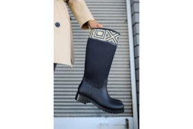 Resim Sea & Blue Shoes Hitit Desenli Baskılı Kadın Yağmur Çizmesi 