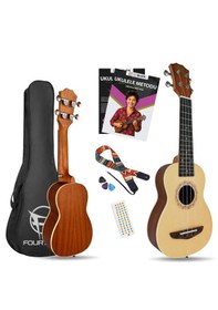 Resim Fourtune Sydra Uks-21nt Soprano Ukulele Maun Hakiki Ağaç Soprano 