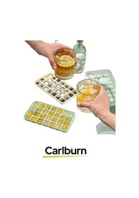 Resim Yeni Nesil Dayanıklı Bpa İçermeyen Düğmeli Basmalı Çift 56'lı Buz Küpü Kalıbı Saklama Kutulu Çok Renkli 